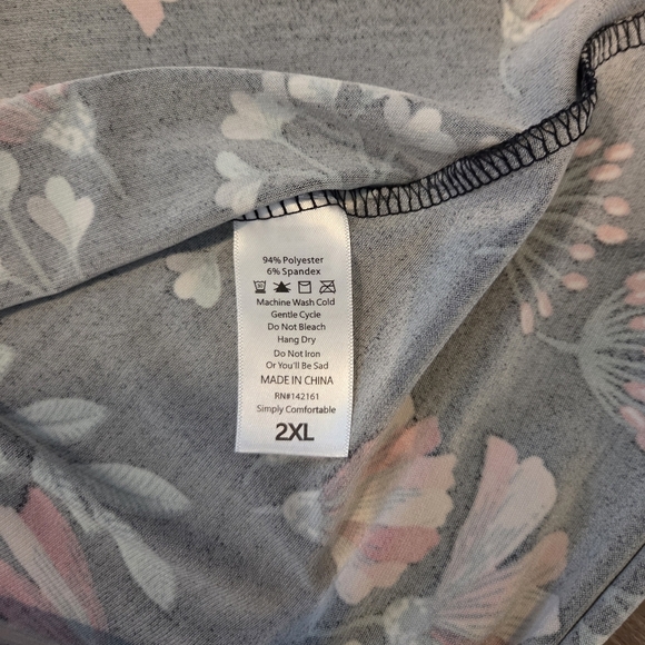 LuLaRoe Nichole Dress 2XL Black Floral Sleeveless Swing Dress Pockets - Picture 7 of 10